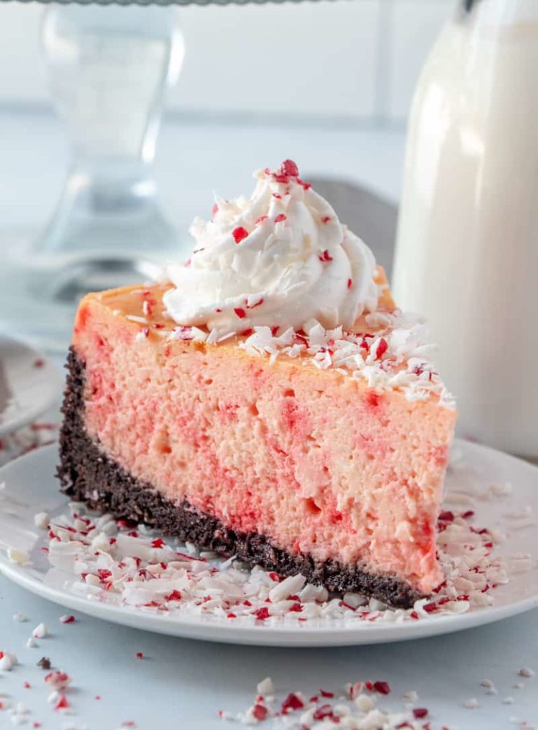 Candy cane cheesecake