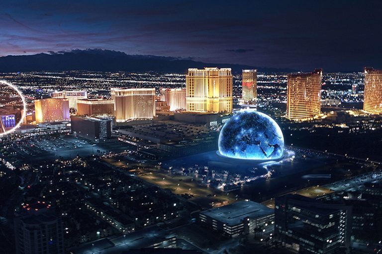 An arena in the shape of a huge bowl is being built in Las Vegas